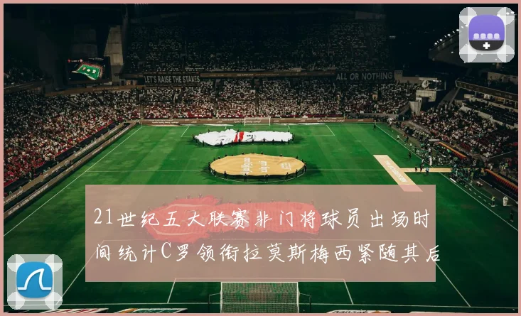 21世纪五大联赛非门将球员出场时间统计C罗领衔拉莫斯梅西紧随其后